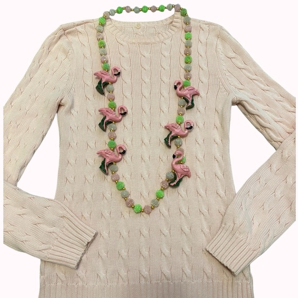 Vintage Flamingo Kitsch Necklace - Picture 2 of 6